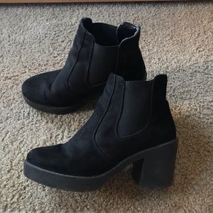 Faux Suede Topshop Boots Size 7.5